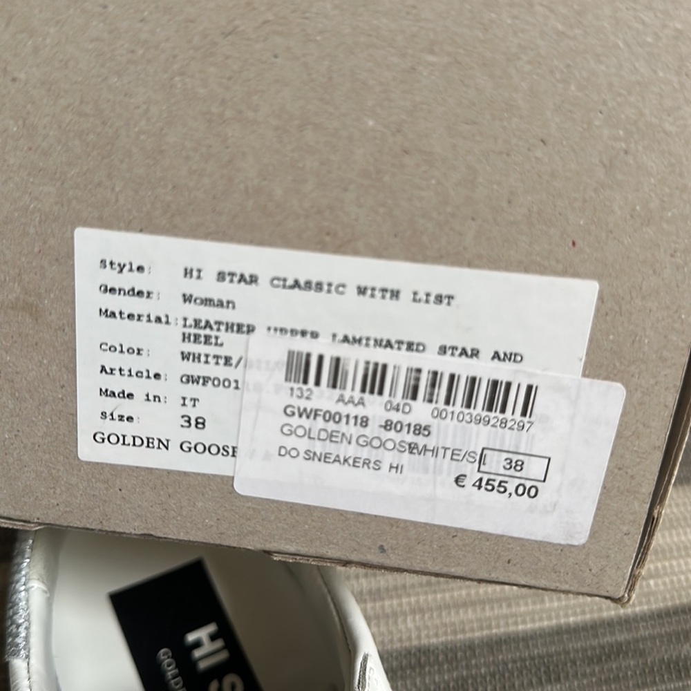 Golden Goose High Star sneaker in white and silver - Picture 3 of 16